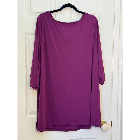 Catherines Cowl Neck Tunic Top – Berry Purple – 2X – NWT - Picture 2 of 4